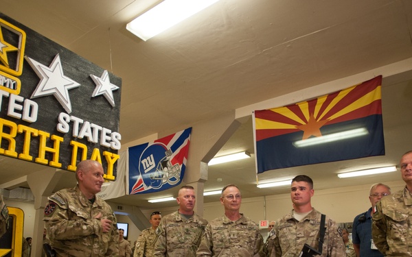 Deployed soldiers Deployed soldiers celebrate 238th Army Birthday 238th Army Birthday