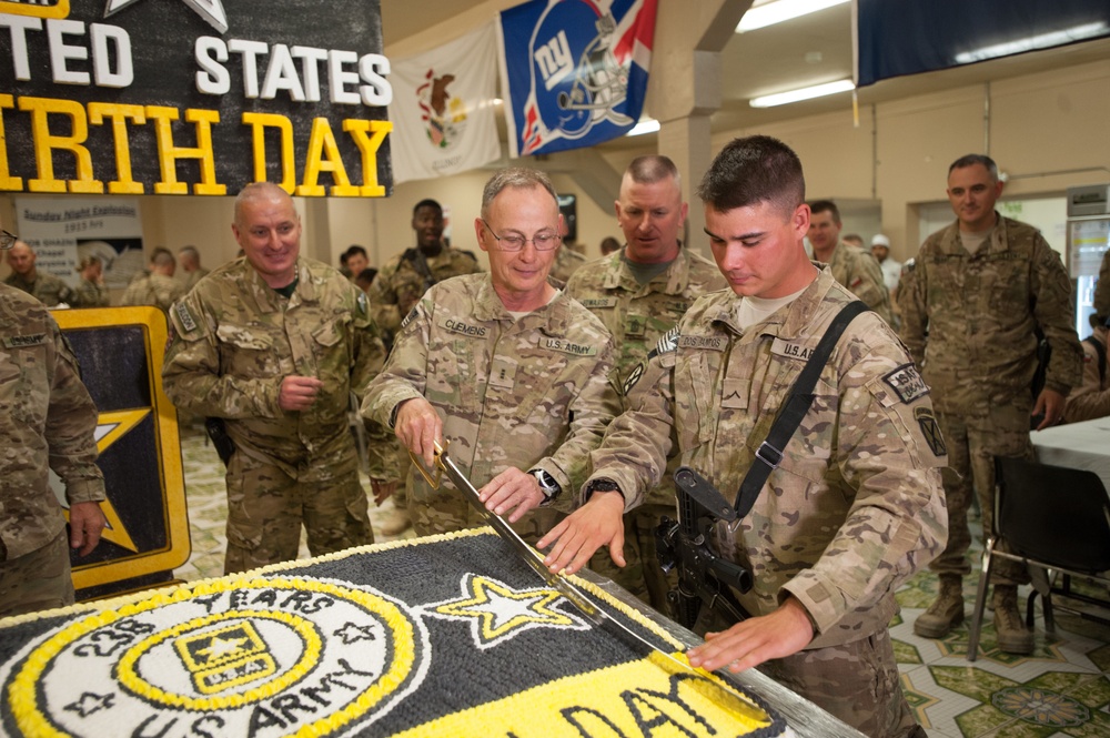 Deployed soldiers celebrate 238th Army Birthday