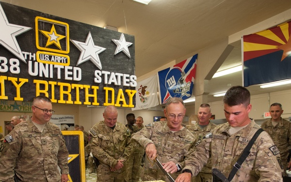 Deployed soldiers celebrate 238th Army Birthday