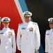 Rear Adm. Michael Parks presides over Coast Guard Cutter Hollyhock change of command
