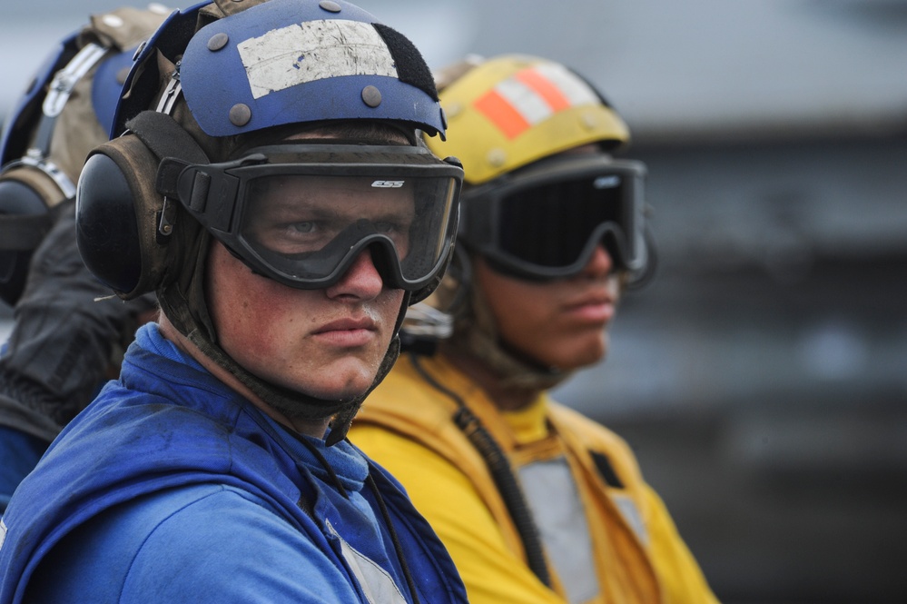 USS Nimitz flight deck operations