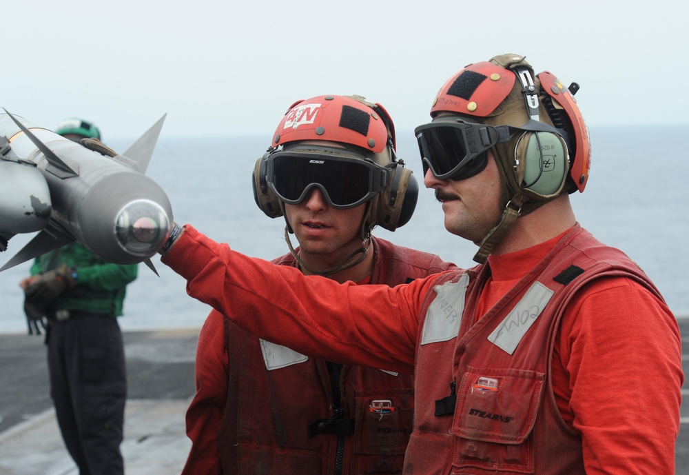 USS Nimitz flight deck operations