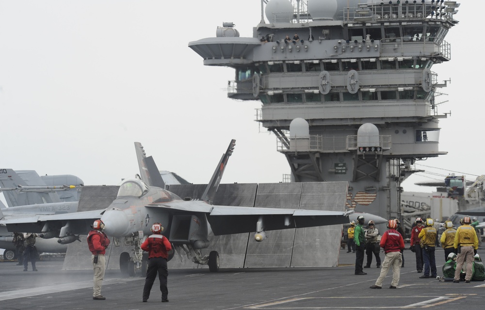 USS Nimitz flight deck operations