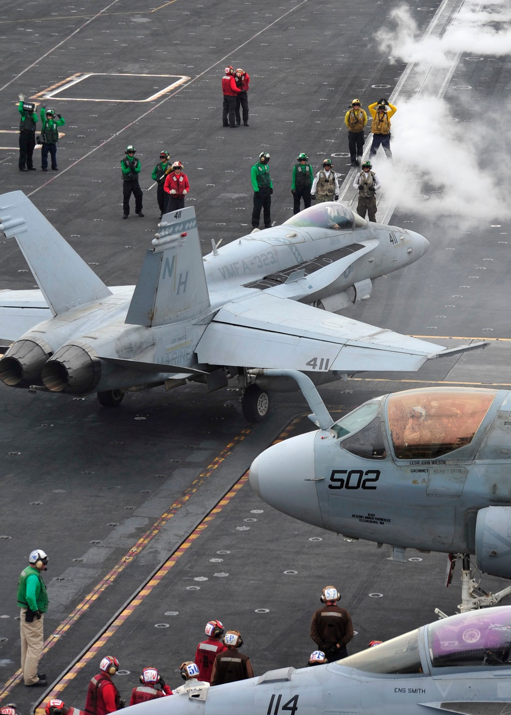 USS Nimitz flight deck operations