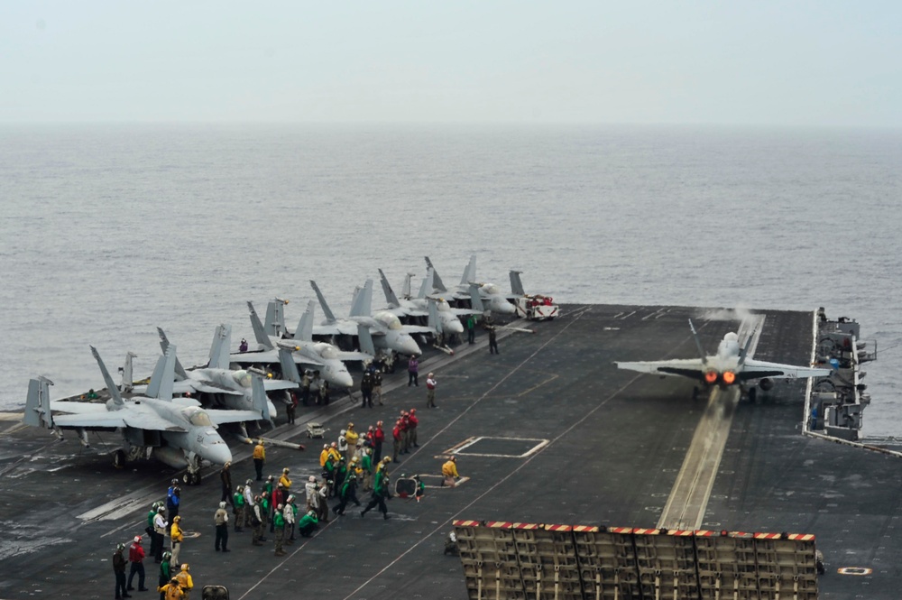 USS Nimitz flight deck operations