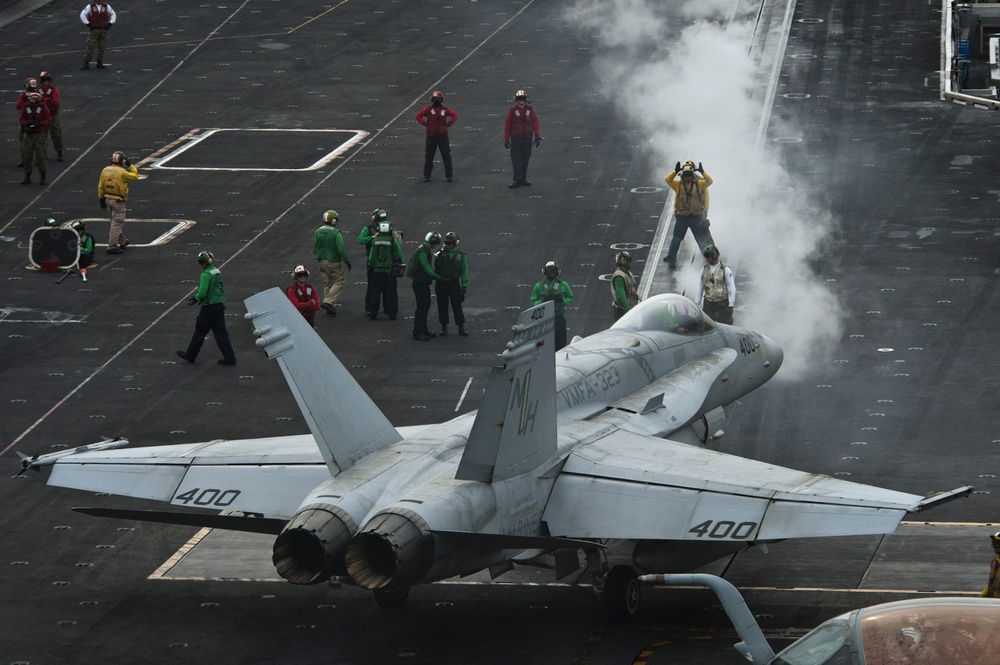 USS Nimitz flight deck operations