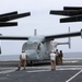 Osprey lands on Japanese ship for the first time