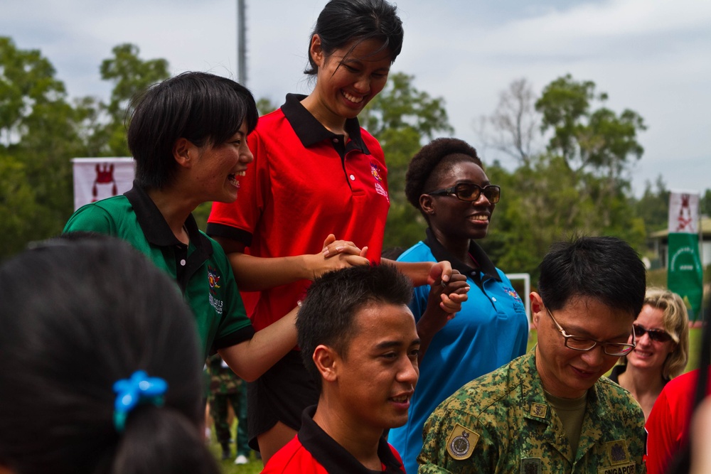 Building relationships through sports day in Brunei