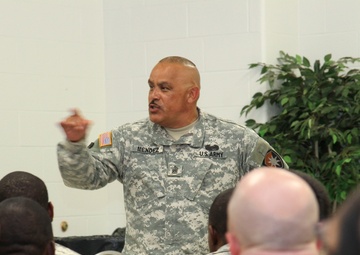 Talking to troops