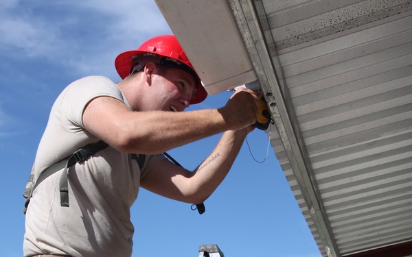 Joint Task Force Jaguar soldiers put finishing touches on Las Marias school