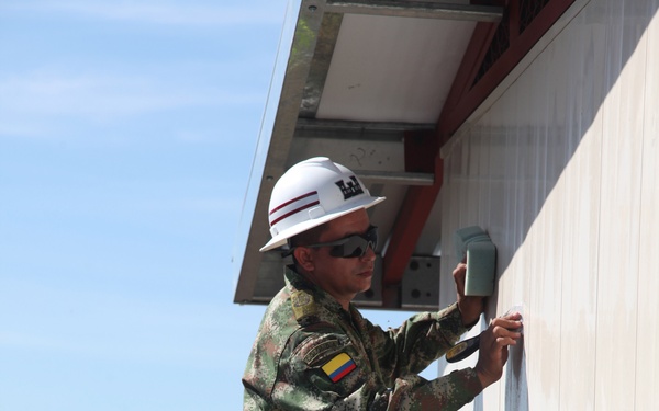 Joint Task Force Jaguar soldiers put finishing touches on Las Marias school