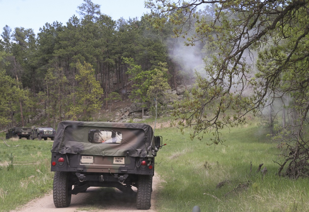 128th Chemical Company trains on lanes at Golden Coyote