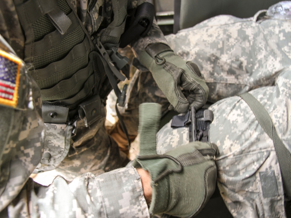 128th Chemical Company trains on lanes at Golden Coyote
