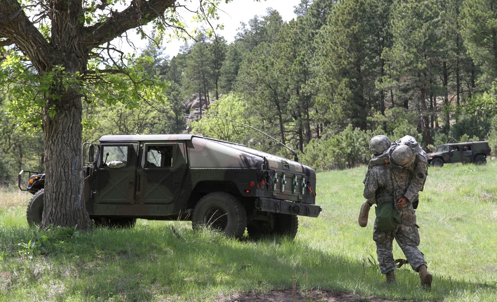 128th Chemical Company trains on lanes at Golden Coyote