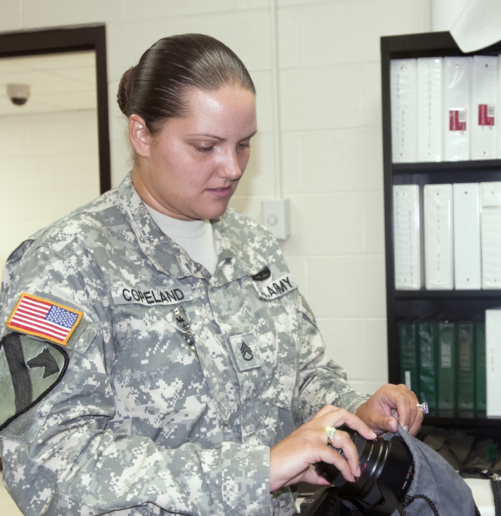 Female noncommissioned officer heads into combat for third deployment