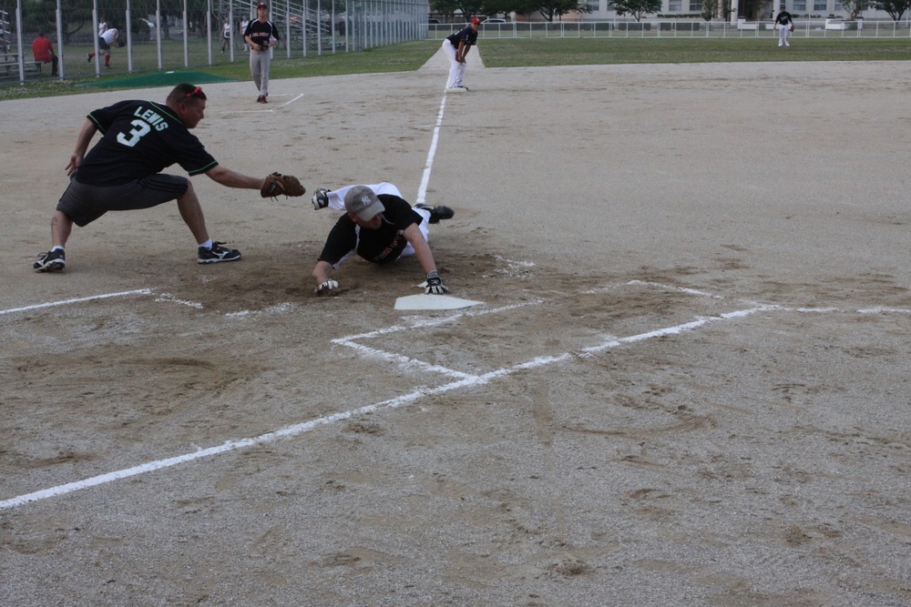 Intramural Softball Season brings station residents unit cohesion