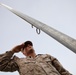 U.S. Marines raise the American flag over Camp Leatherneck