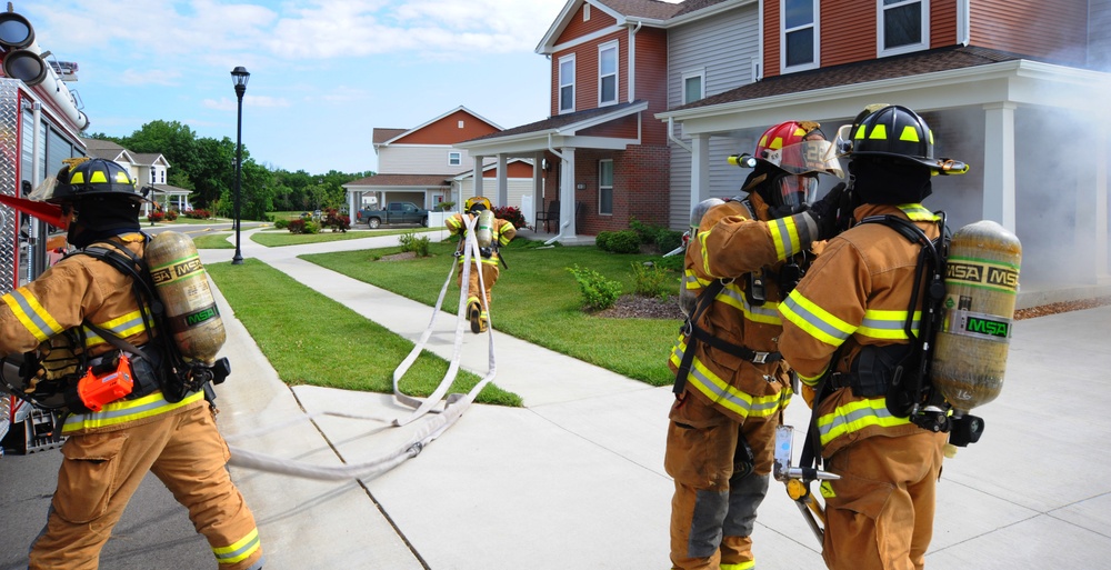 Fire fighters exercise real world tactics