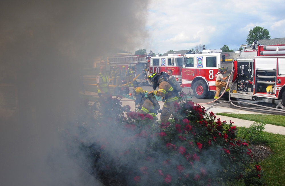 Fire fighters exercise real world tactics