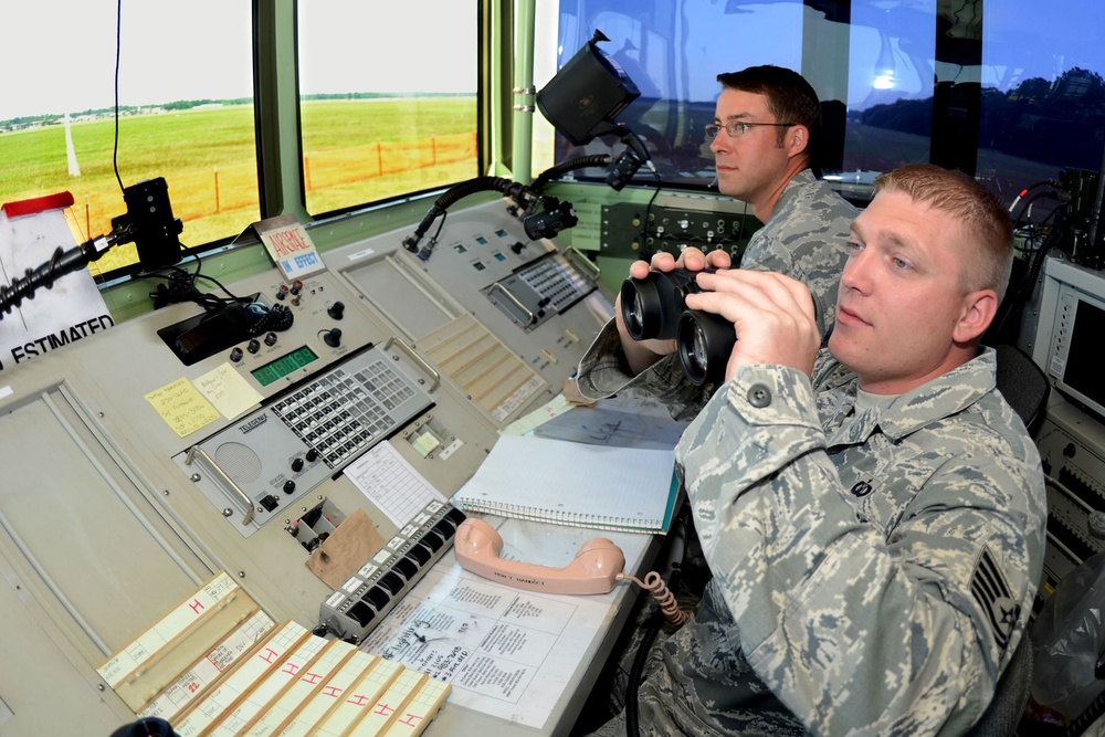 245th ATCS mobile tower at Shaw Air Force Base