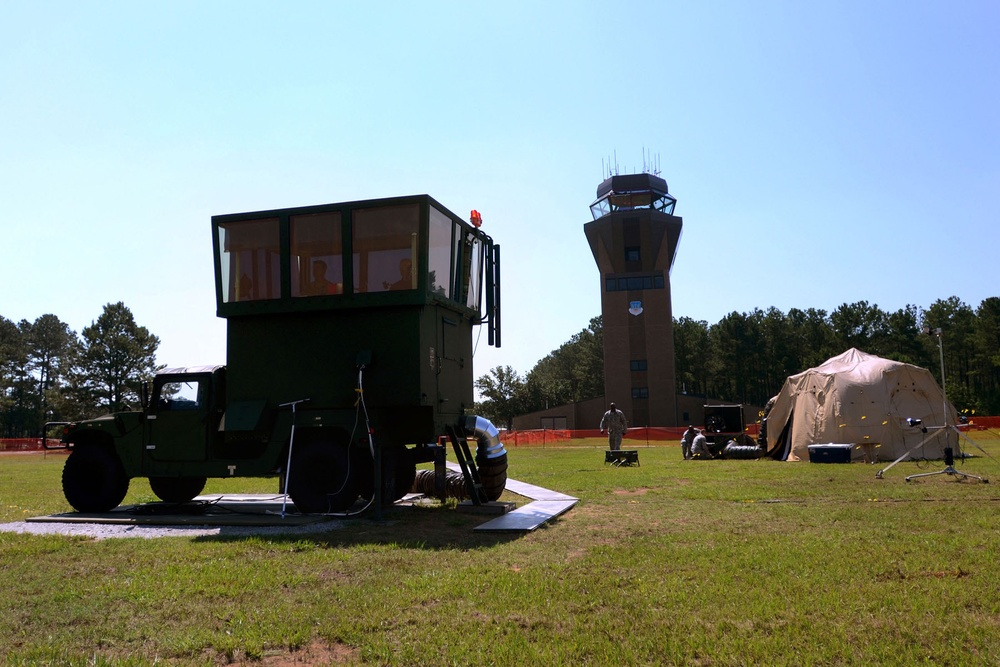 245th ATCS mobile tower at Shaw Air Force Base