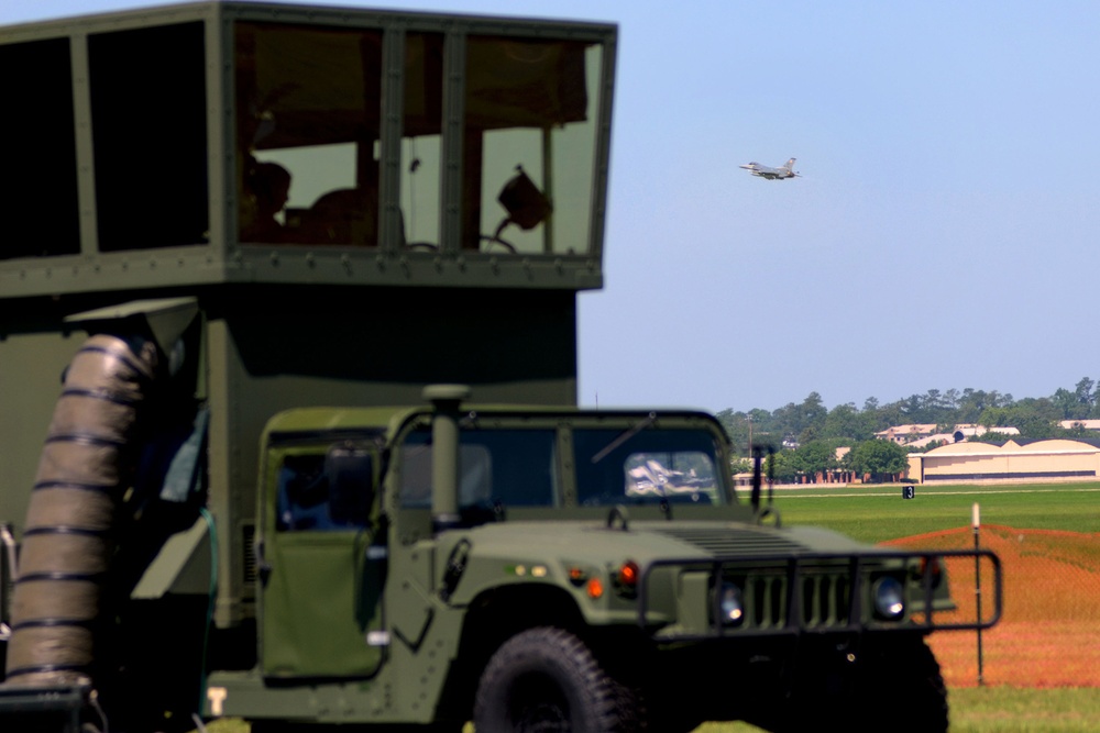 245th ATCS mobile tower at Shaw Air Force Base