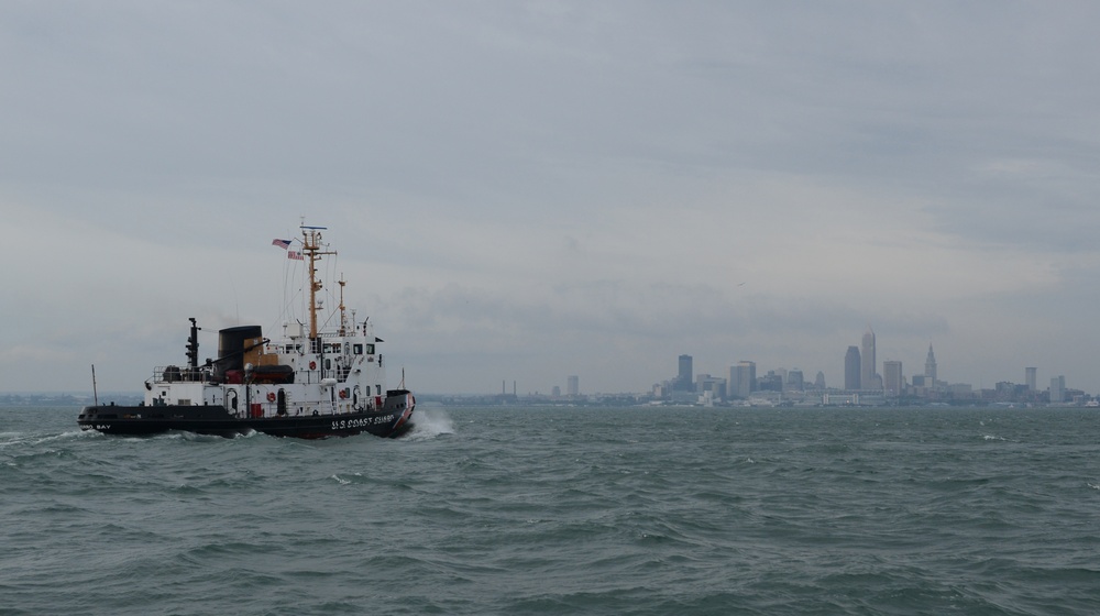 Coast Guard Cutter Morro Bay sails toward its new homeport in Cleveland