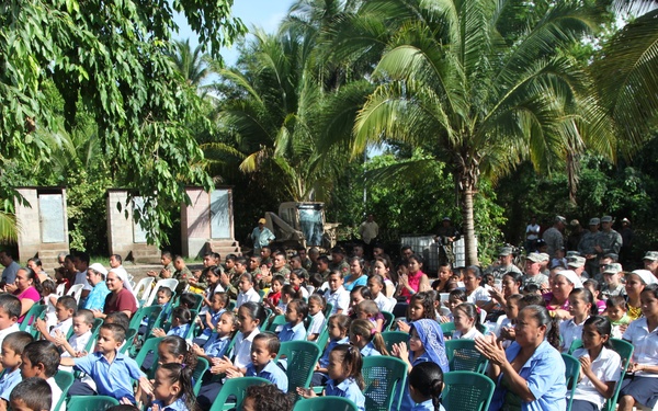 Ribbon cutting at new schools