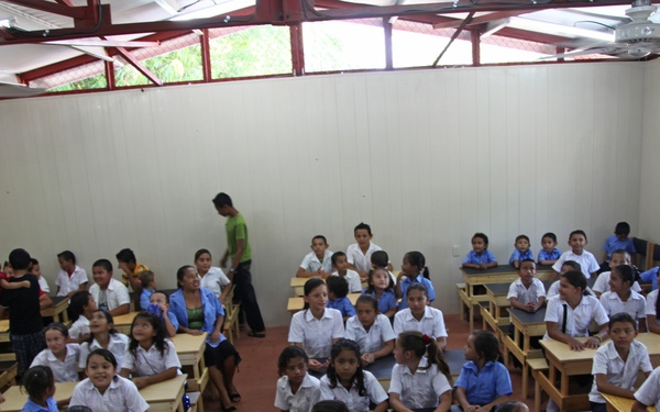 Ribbon cutting at new schools