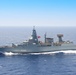 German frigate FGS Hamburg (F220) renders honors