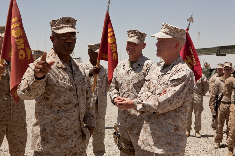 The Commandant and Sergeant Major of the Marine Corps Visit Marines With CLR-2