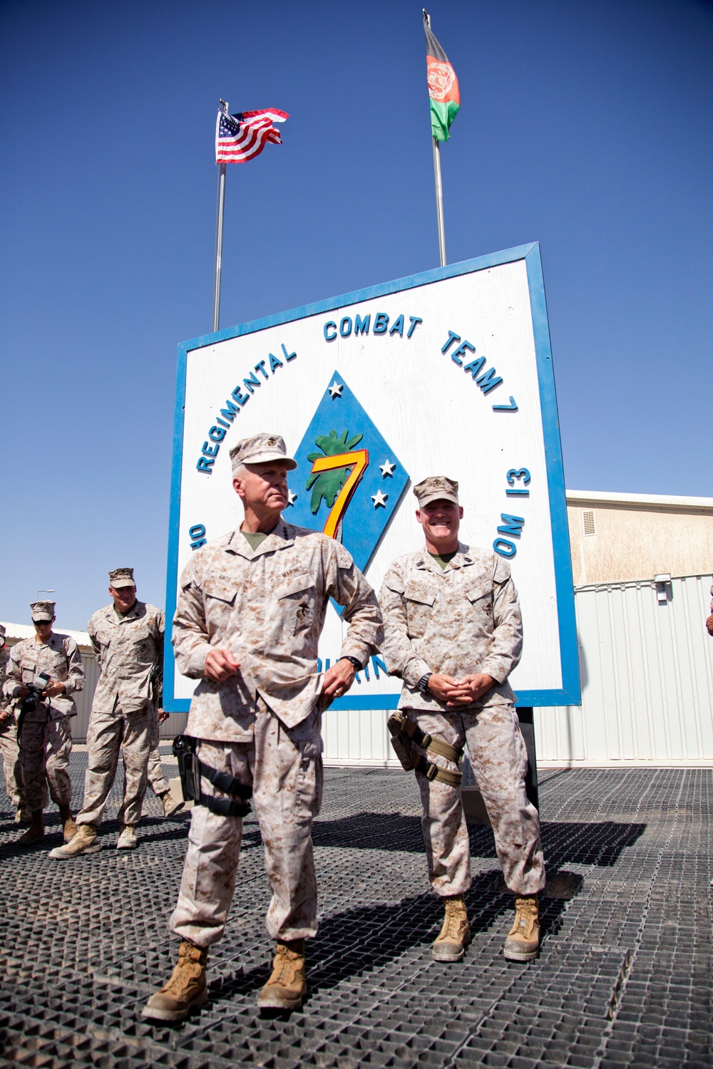 The Commandant and Sergeant Major of the Marine Corps visit RCT-7