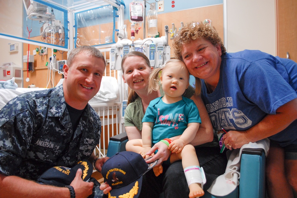 NOSC Indianapolis sailors visit Riley Childrens Hospital 2013