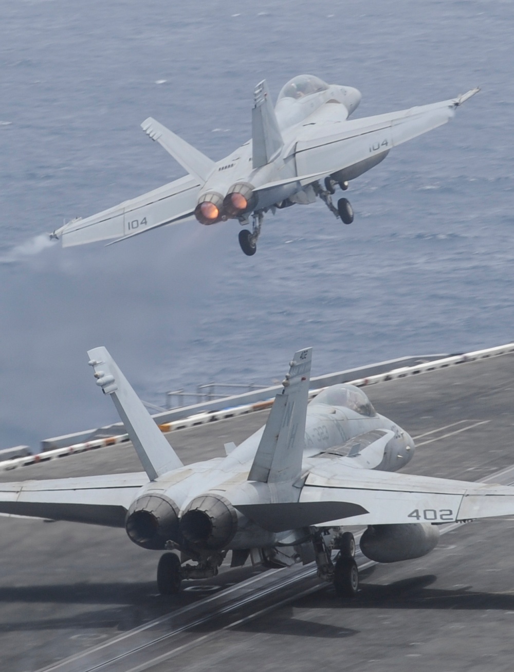 Flight launch from USS Nimitz deck