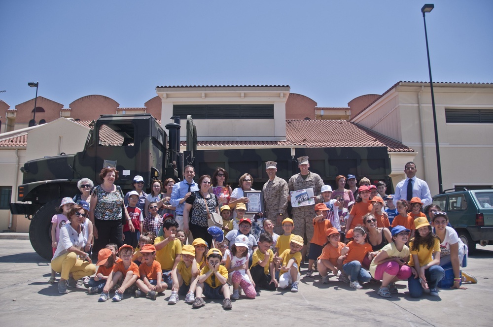 Local students visit NAS Sigonella