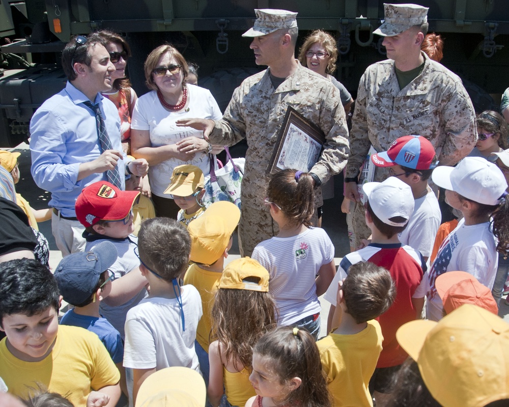 Local students visit NAS Sigonella