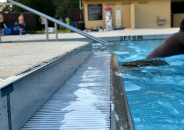 Team Shaw airmen dive deep at pool party