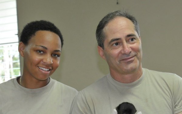 Veterinarian service members save baby monkey at BTH-Panama 2013