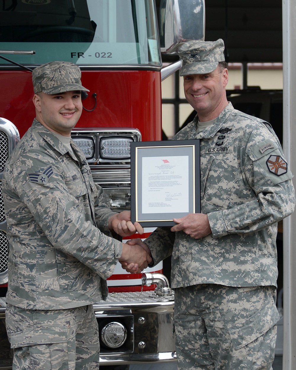 Airman awarded Army Firefighter of the Year