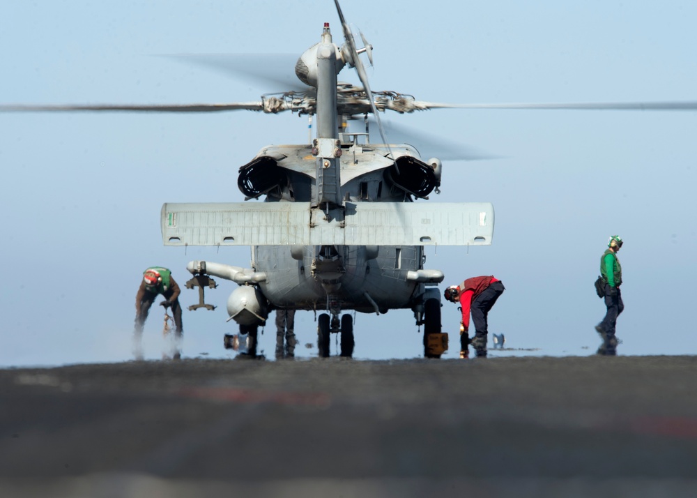 USS Dwight D. Eisenhower flight deck operations