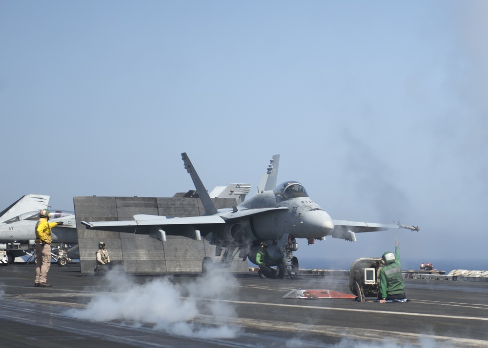 USS Dwight D. Eisenhower flight deck operations