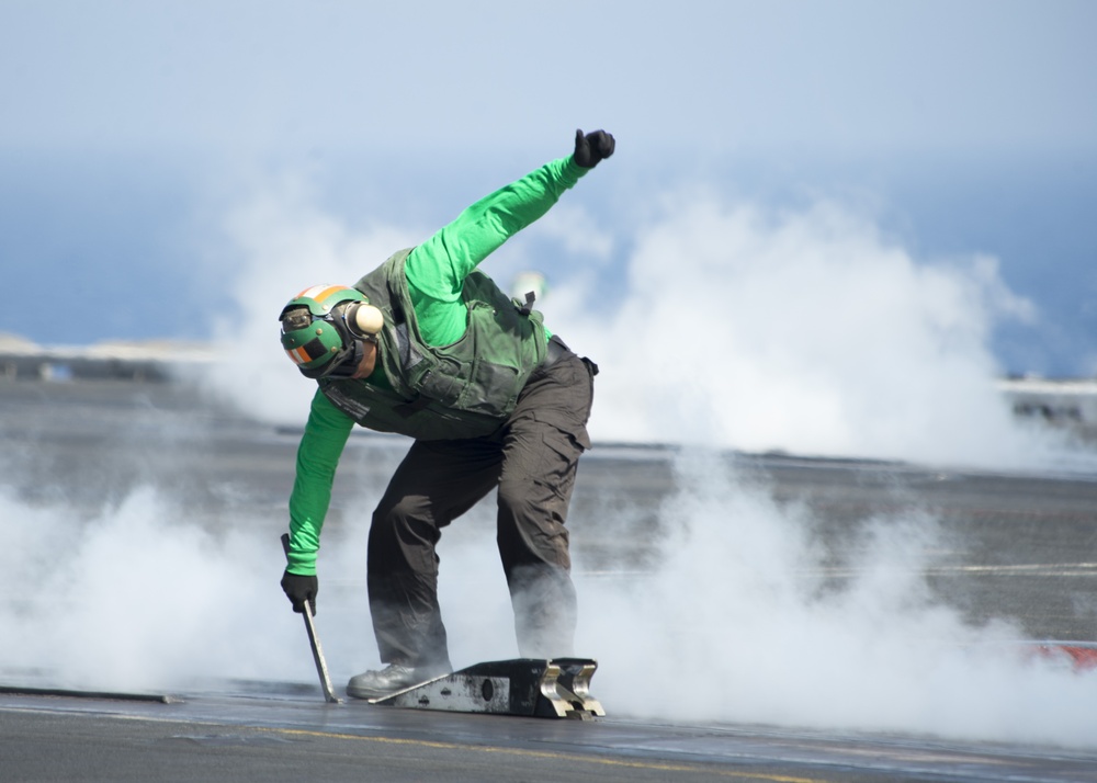 USS Dwight D. Eisenhower flight deck operations