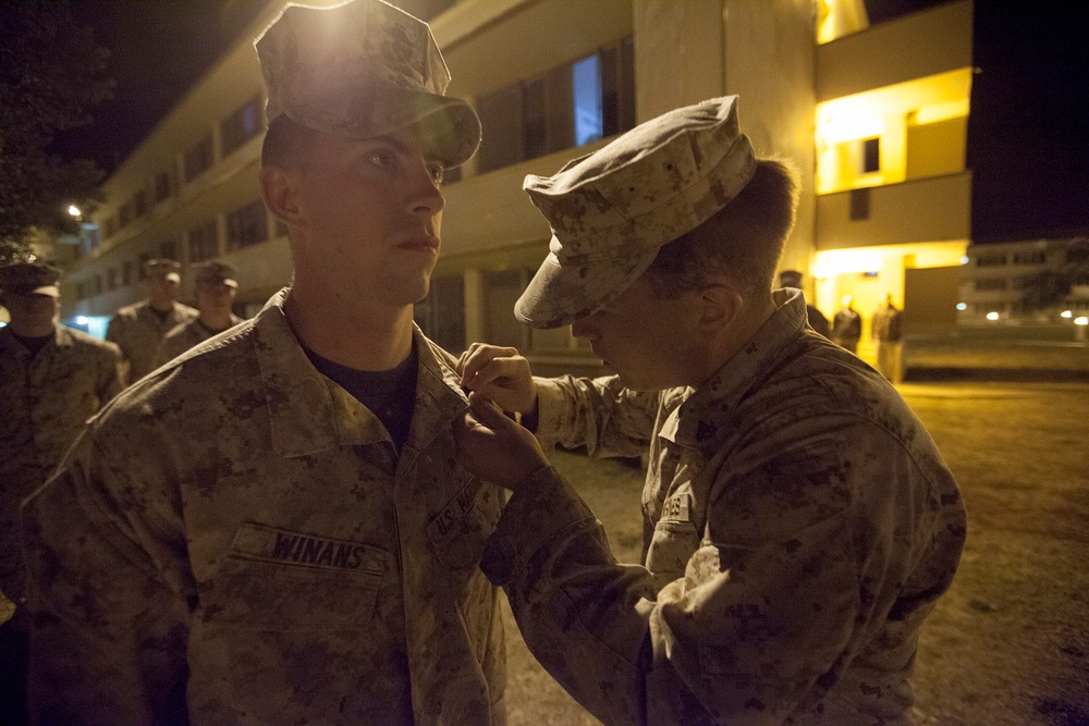 Corporal promoted in Midnight ceremony