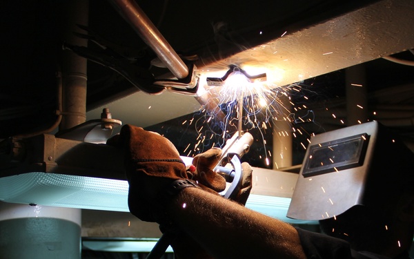 USS Gonzalez sailors at work