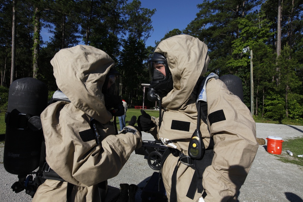 CBRN Marines respond to chemical warfare threat