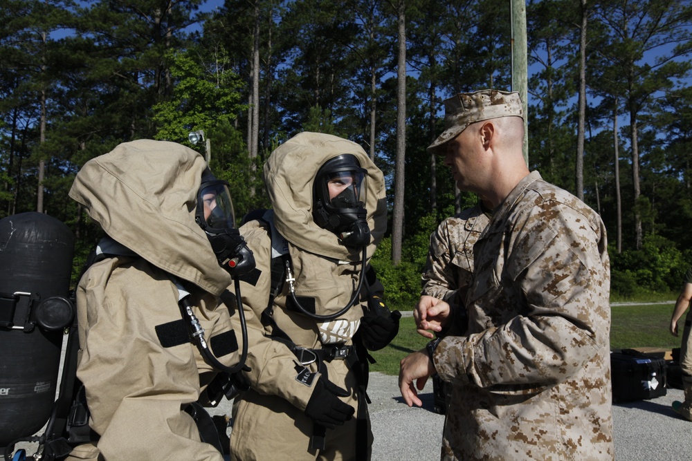 CBRN Marines respond to chemical warfare threat