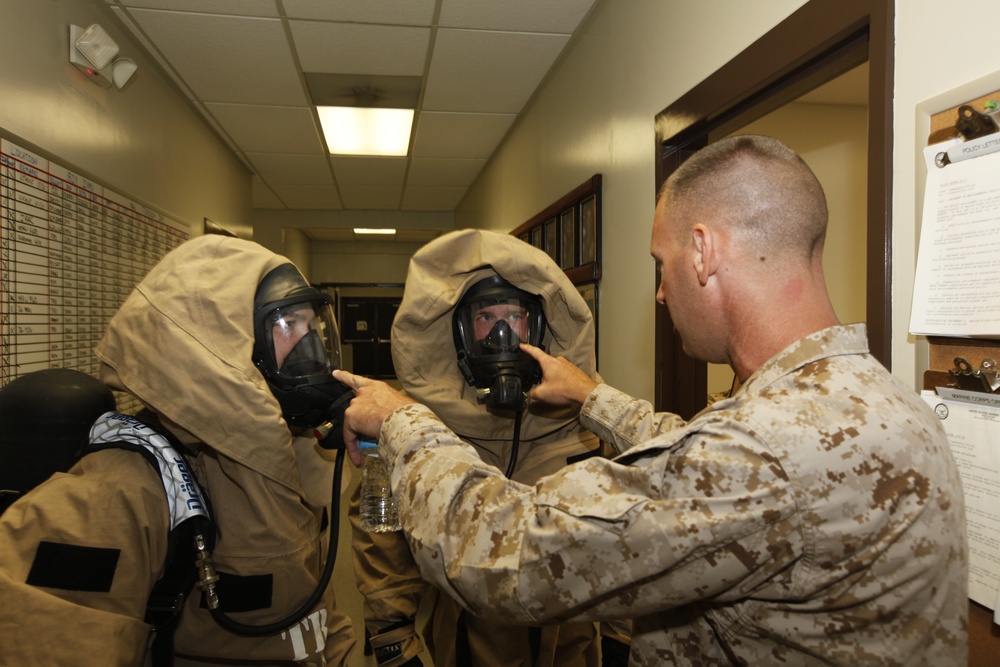 CBRN Marines respond to chemical warfare threat