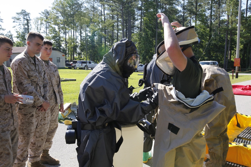 CBRN Marines respond to chemical warfare threat