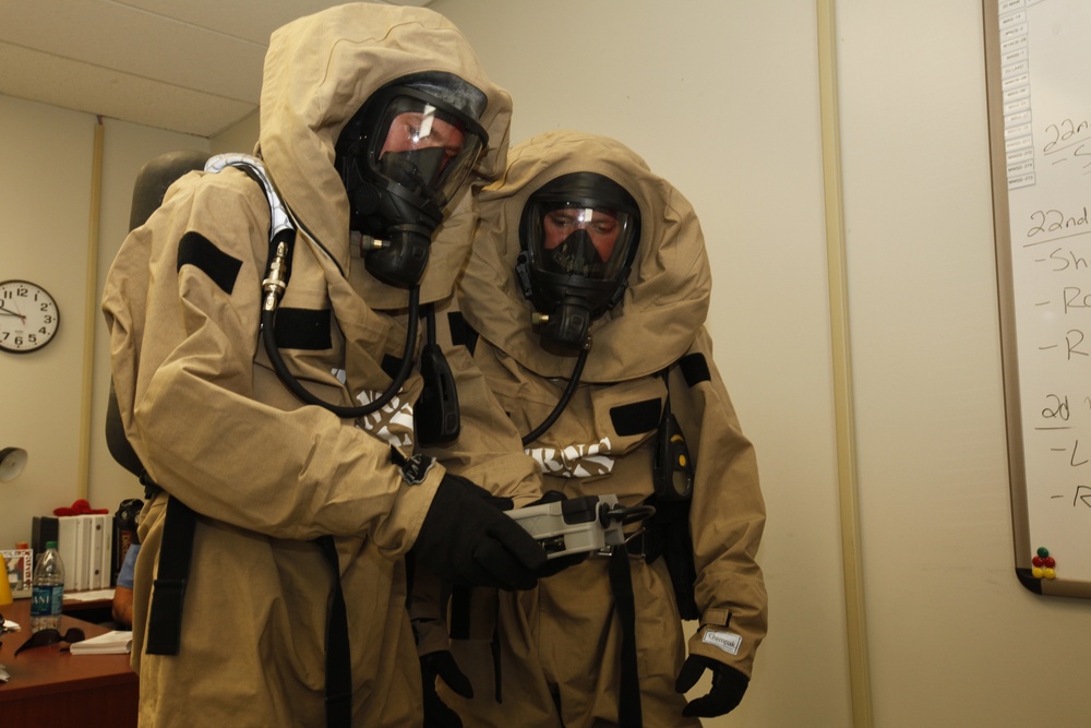 CBRN Marines respond to chemical warfare threat