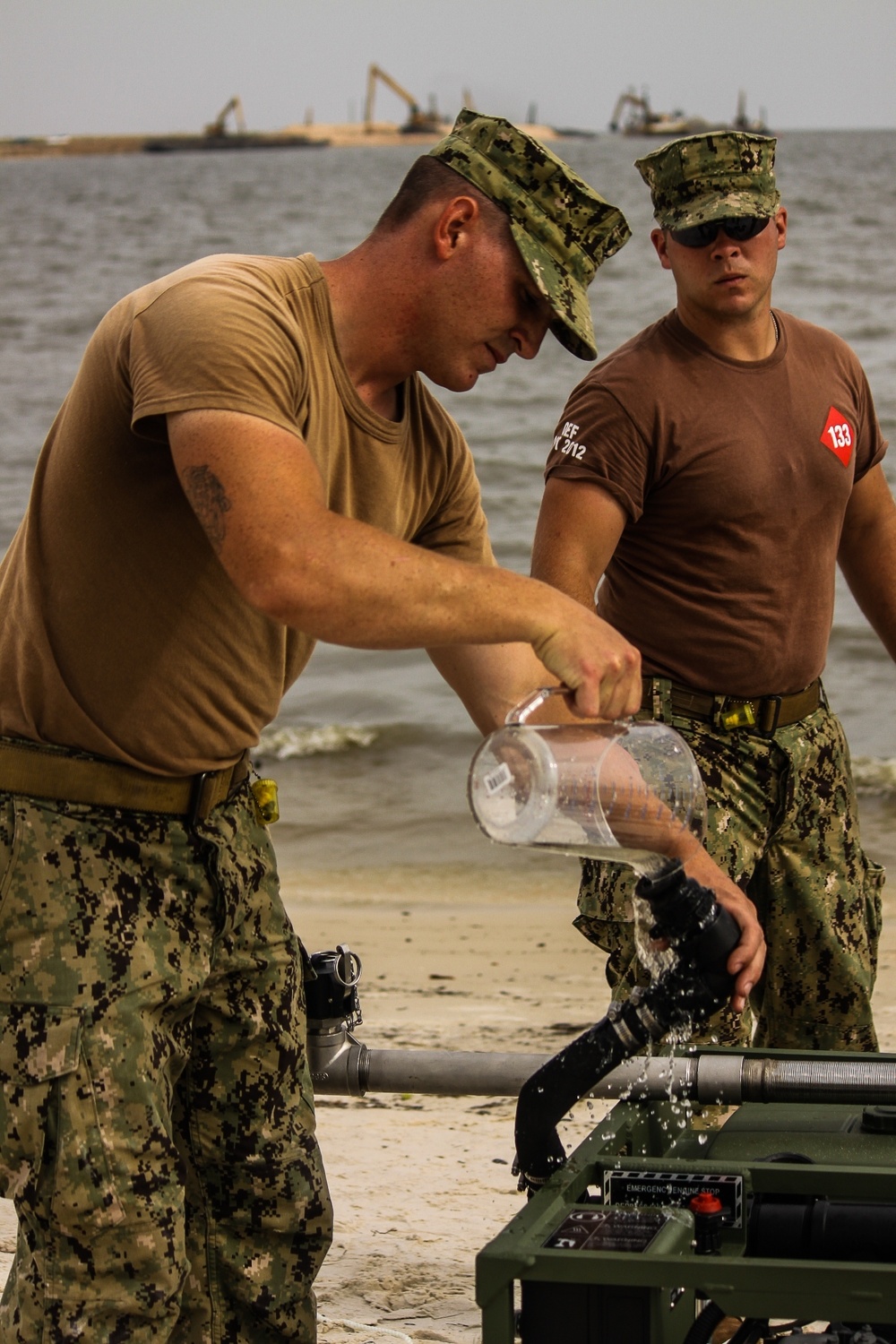 NMCB 133 Participates in Water Pump Instruction Video